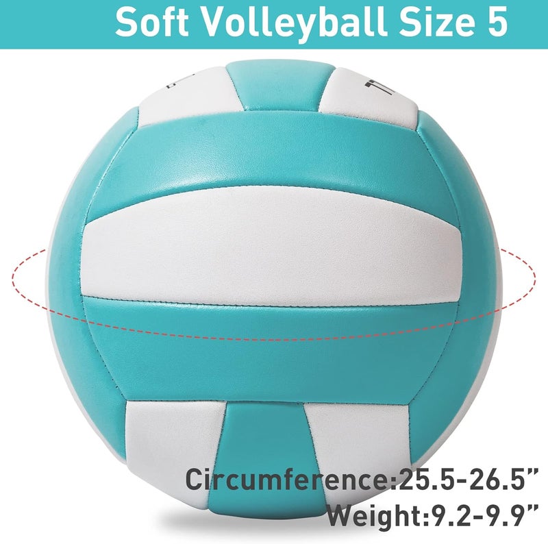 EVZOM Super Soft Volleyball Beach Volleyball Official Size 5 for Outdoor/Indoor/Pool/Gym/Training Premium Volleyballs Equipment Durability Stability Sports Ball - Image 5